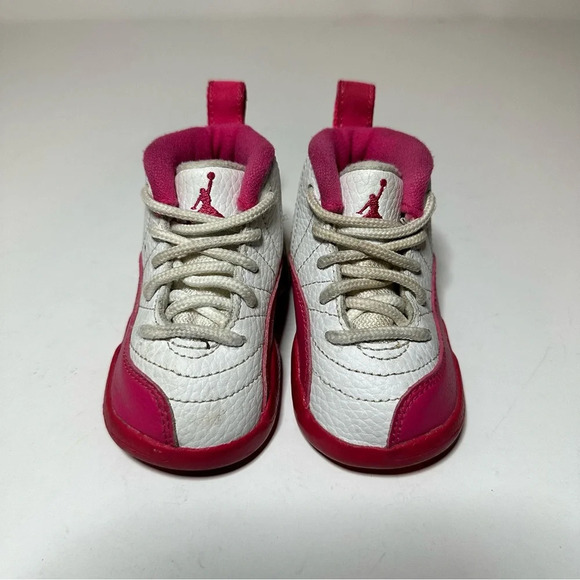 Nike Air Jordan 12 XII Retro Vivid Pink 819666-109 Baby Toddler Kids Size 4C - Picture 6 of 9